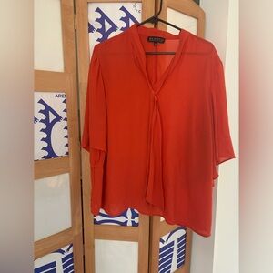 Eloquii Vibrant Orange Blouse